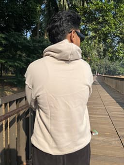 Ecru Oversize Hoodie view 3